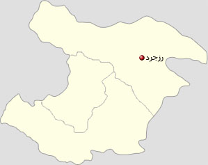 رزجرد در نقشه استان قزوین